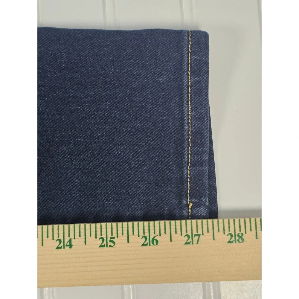 Michael Kors Skinny Jeans Dark Wash Indigo Gold Hardware Womens 14